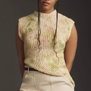 NWT Pilcro Anthropologie Asymmetrical Rib Sweater Tank